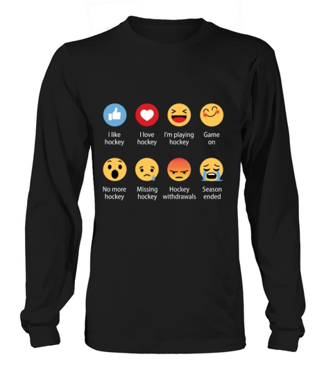 Hockey Emojication Funny Women's Long Sleeve