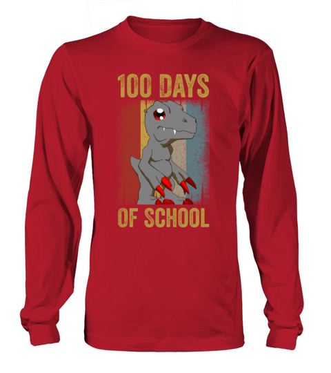 100 Days Of School T-rex 100 Days Smarter Women's Long Sleeve