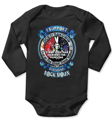 NATIVE AMERICAN STANDING ROCK SIOUX Long Sleeve Baby One-Piece