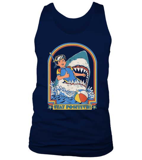 This Is Me Funny Stay Positive Shark Attack Retro Comedy Tank Top Unisex