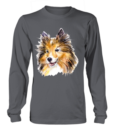 Collie elegant watercolor illustration Men's Long Sleeve