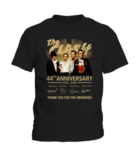 The clash 44th anniversary 1976 2020 thank you for the memories signatures Kids T-Shirt