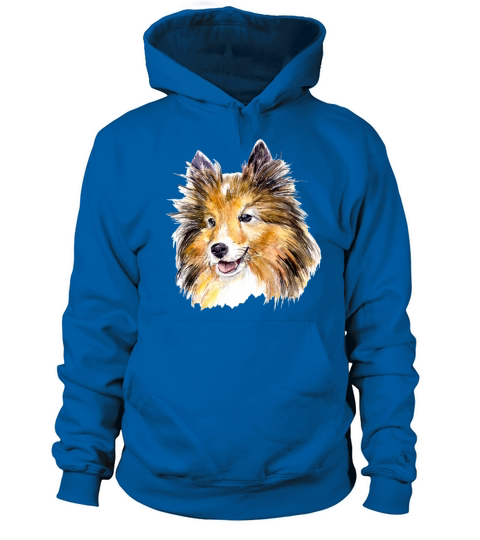 Collie elegant watercolor illustration Women's Hoodie