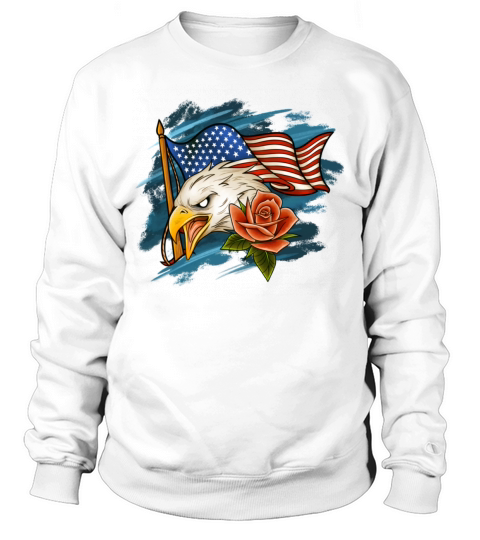 American flag x Bald rose Women's Sweatshirt
