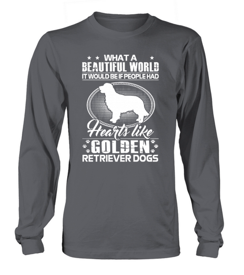 Hearts Like Golden Retriever Dogs Long sleeved Unisex