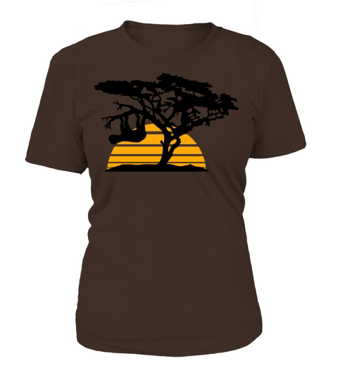 sun stripes africa silhouette tree bough head over Women's T-Shirt