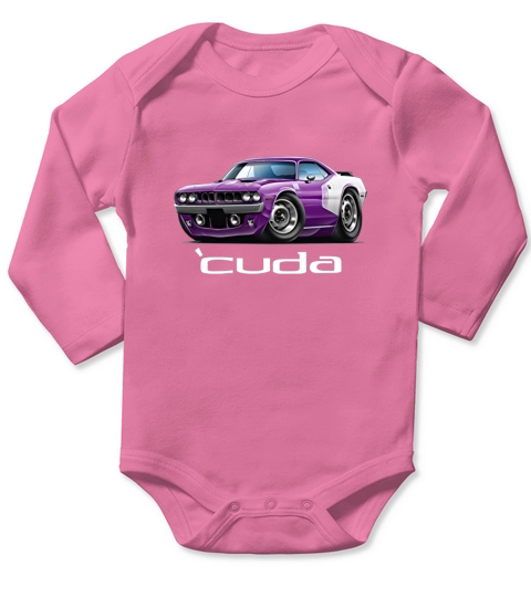 1971 Plymouth Cuda 383 Full Color Long Sleeve Baby One-Piece
