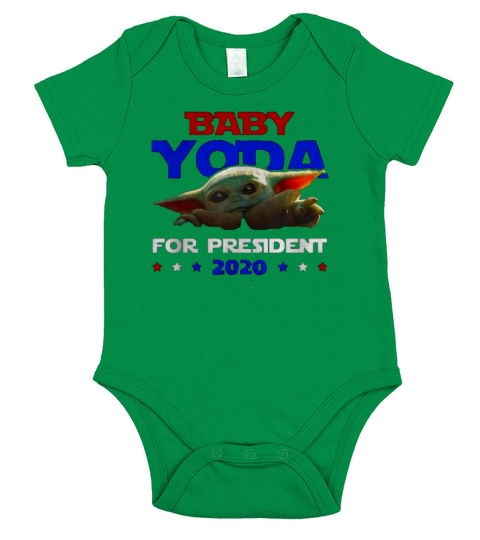 Baby Yoda for president 2020 Short Sleeve Baby One-Piece