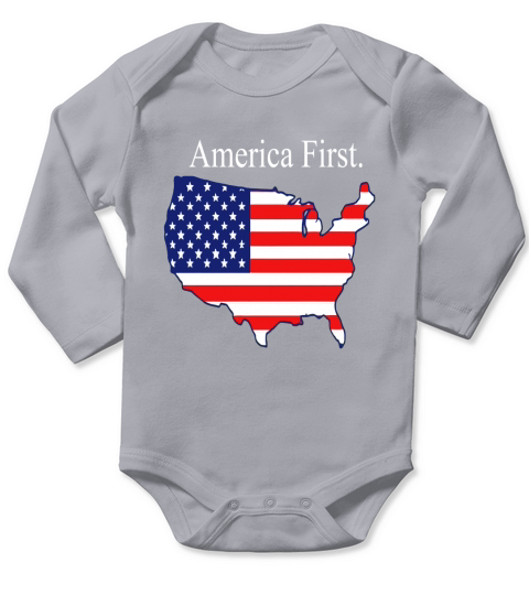 America First Long Sleeve Baby One-Piece