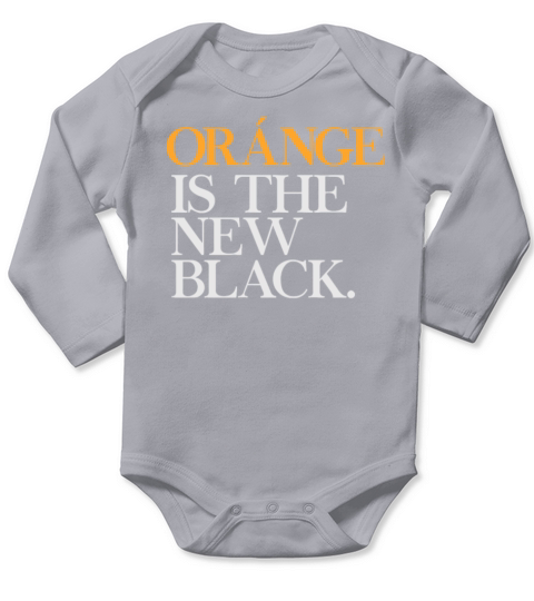 Orange CA Is The New Black Long Sleeve Baby One-Piece