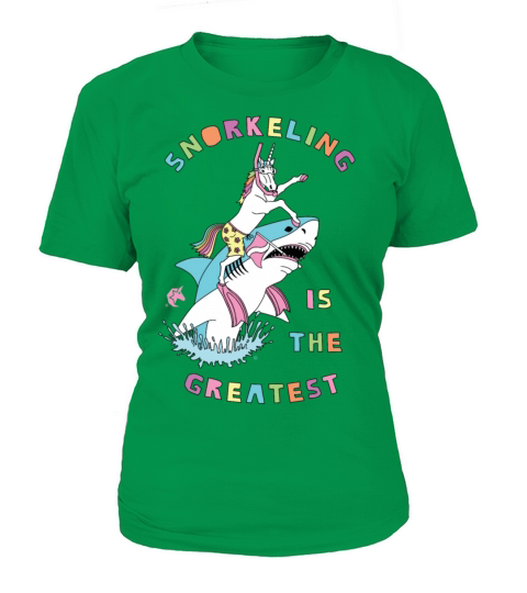 Snorkeling Male Is The Greatest Unicorn On Shark T-Shirt Woman