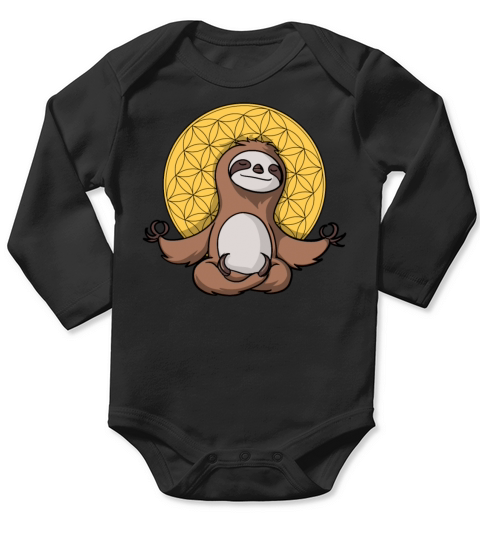 Sloth Zen Yoga Meditation Animal Buddha Long Sleeve Baby One-Piece