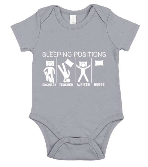 sleeping positions engineer teacher write cancer t Short Sleeve Baby One-Piece