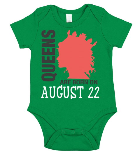 Queens are born on August 22 Short Sleeve Baby One-Piece