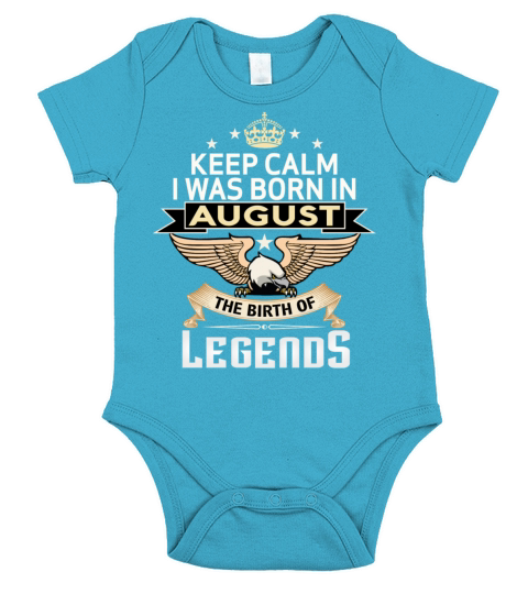 BORN IN AUGUST Short Sleeve Baby One-Piece
