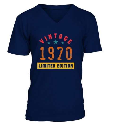 VINTAGE 1970 LIMITED EDITION DESIGN Men's V-Neck T-shirt
