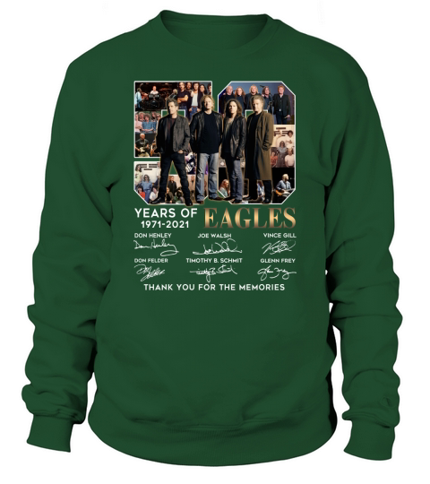 50 years of 1971 2021 Eagles signatures thank you for the memories Sweatshirt Unisex