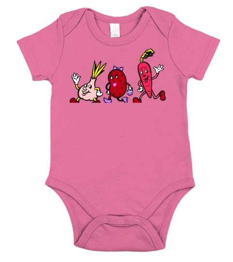 Happy Vegetables Short Sleeve Baby One-Piece
