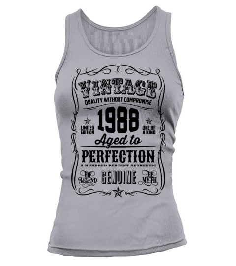 Vintage 1988 Aged to Perfection Black Print Women's Tank Top