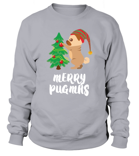 Merry Pugmas Pug Pet Dog Funny Christmas Women's Sweatshirt