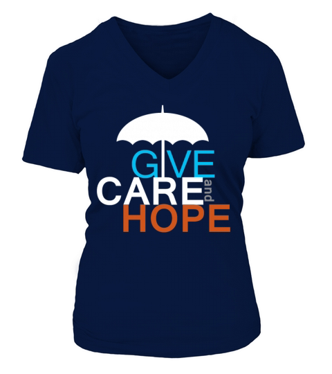 Umbrella Give Care and Hope gift christmas Women's V-Neck T-shirt