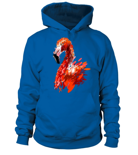 color illustration of a flamingo Women's Hoodie
