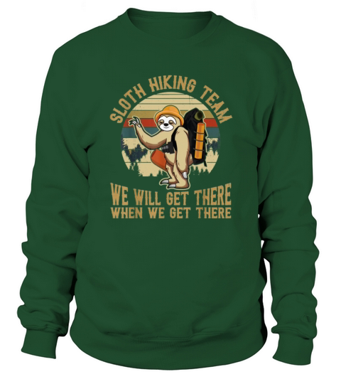 Sloth Hiking Team We Will Get There Funny Vintage Men's Sweatshirt