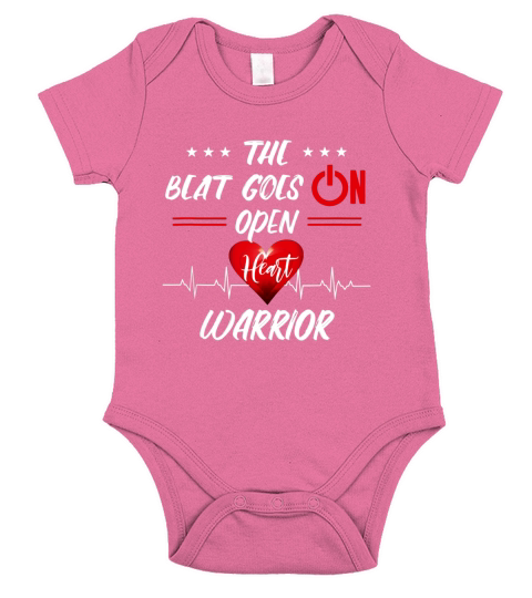 Post Heart Surgery Bypass Recovery Open Heart Warrior Short Sleeve Baby One-Piece