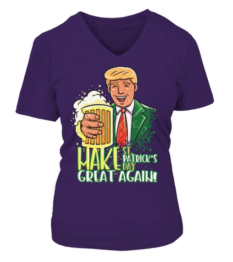 Funny St Patricks Day Leprechaun Party gift Paddy Women's V-Neck T-shirt