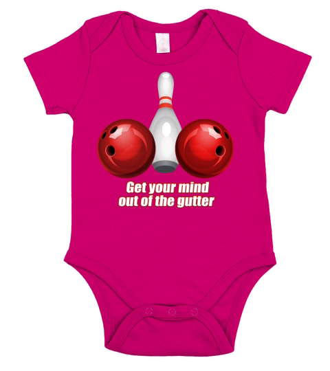 Funny Bowling Shirt Women Mind Out Of Gutter Short Sleeve Baby One-Piece