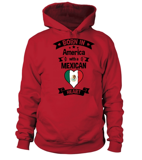 Born In America With A Mexican Heart Men's Hoodie