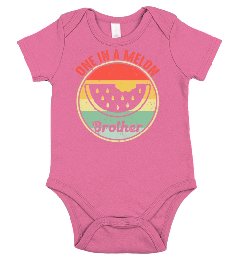 Family summer Watermelon Vintage One In A Melon Short Sleeve Baby One-Piece