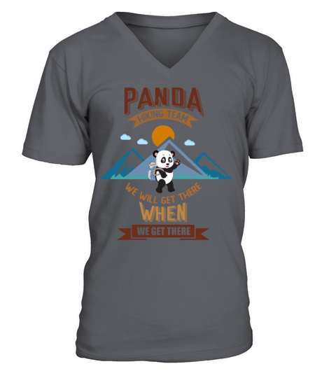 Hiking Panda Nature Mountain Gift Tshirt Men's V-Neck T-shirt