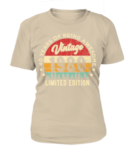 Vintage 1980 40 years old Awesome 40th Birthday Women's T-Shirt