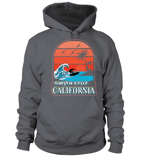 Santa Cruz Vintage Ca California Surfer Gift Idea Men's Hoodie