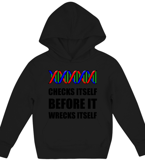 DNA Checks Wrecks Funny Kids Hoodie