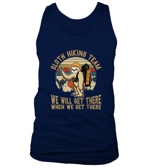 Sloth Hiking Team We Will Get There Funny Vintage Men's Tank Top