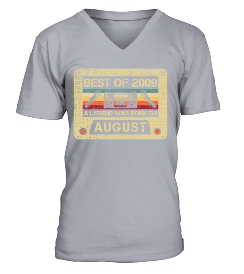 August Twelfth Birthday Vintage Cassette Gift Men's V-Neck T-shirt