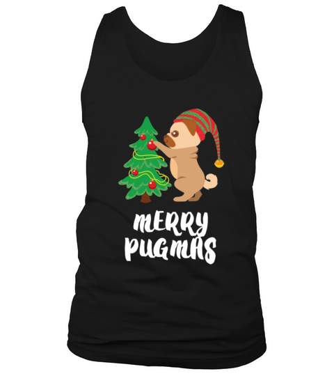Merry Pugmas Pug Pet Dog Funny Christmas Men's Tank Top