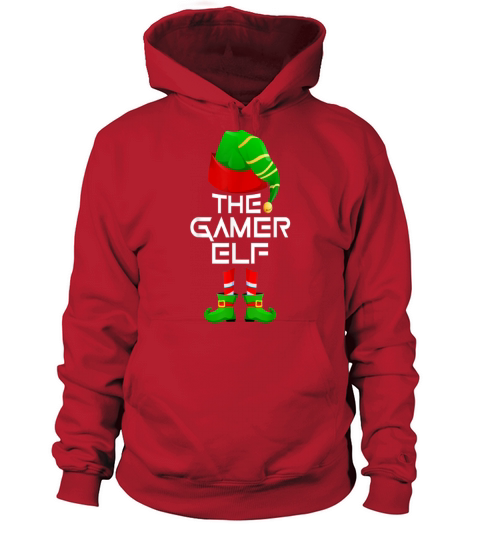 Gamer Elf Matching Family Group Christmas Party Women's Hoodie