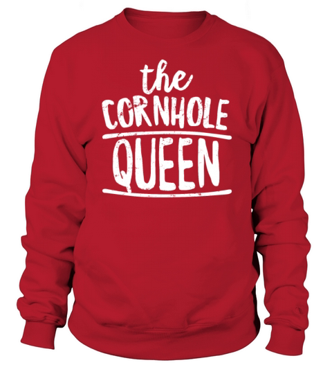Cornhole Queen Funny Bean Bag Toss Gift 4th of Men's Sweatshirt