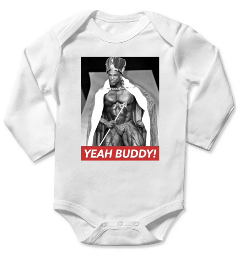 Ronnie Coleman King Yeah Buddy! Long Sleeve Baby One-Piece