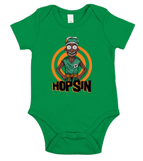 Hopsin Orange White - Unisex Long Sleeve Short Sleeve Baby One-Piece