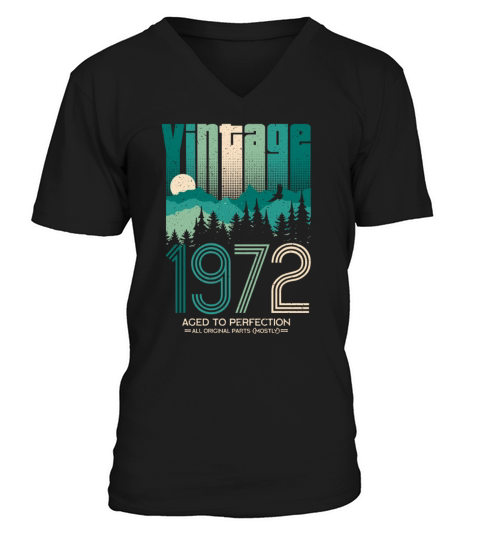 Vintage 1972 - 50 years old - 50th birthday gift V-Neck T-shirt