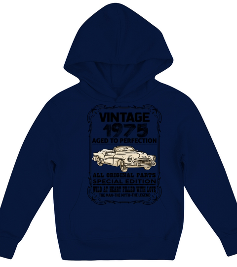 VINTAGE 1975-AGED TO PERFECTION Kids Hoodie