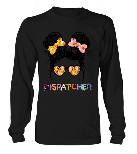 Funny Dispatcher Messy Bun Hair Cute Halloween Men's Long Sleeve