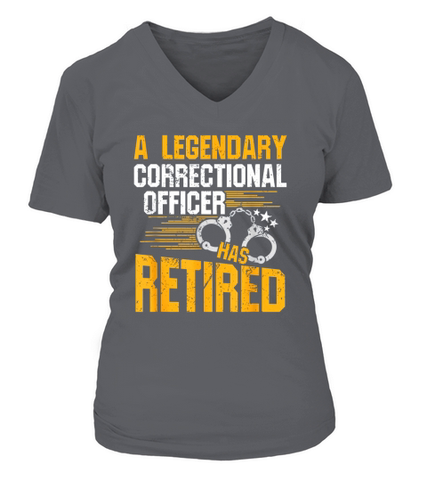 Retired Correctional Officer Retirement Party Gift V-neck T-Shirt Woman