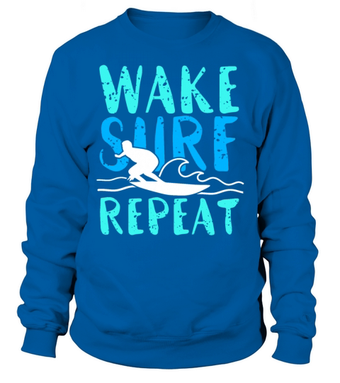 Wake Surf Repeat Funny Surfing Gift Women's Sweatshirt