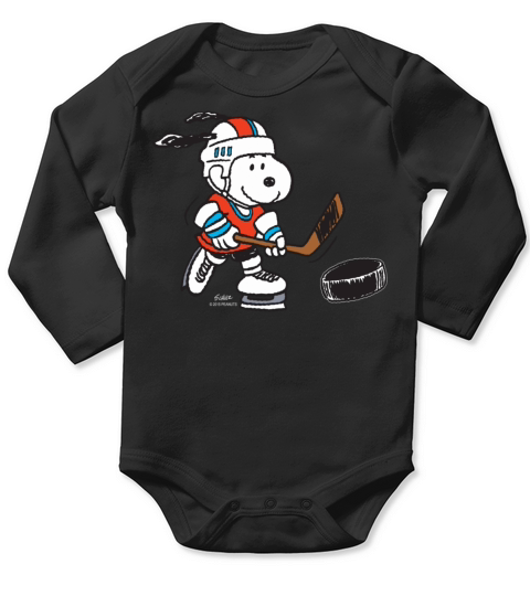 Peanuts Snoopy Hockey birthday christmas gift Long Sleeve Baby One-Piece
