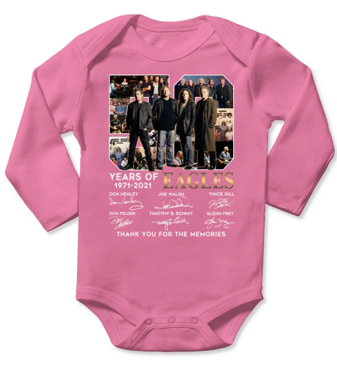 50 years of 1971 2021 Eagles signatures thank you for the memories Long Sleeve Baby One-Piece